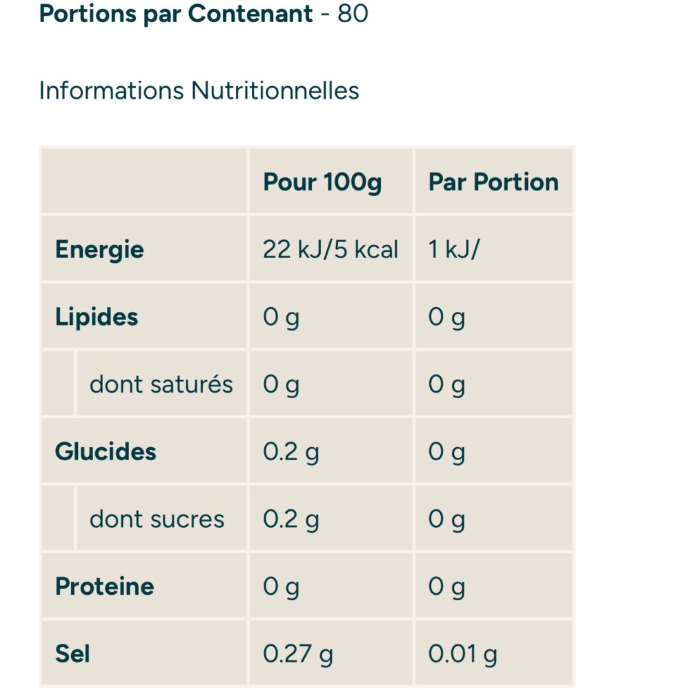 Sirop sans sucre 0 calorie