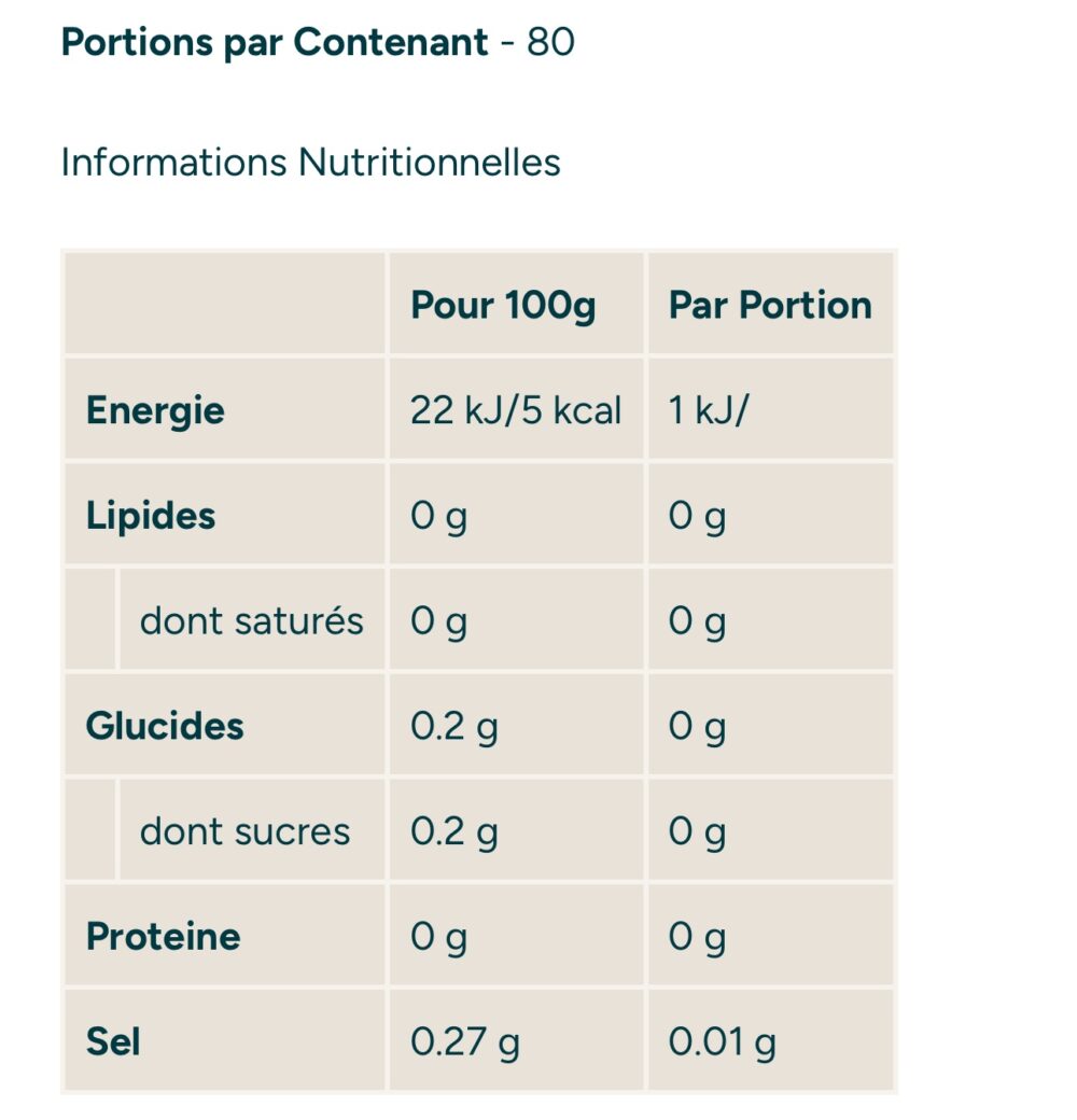 Sirop sans sucre 0 calorie