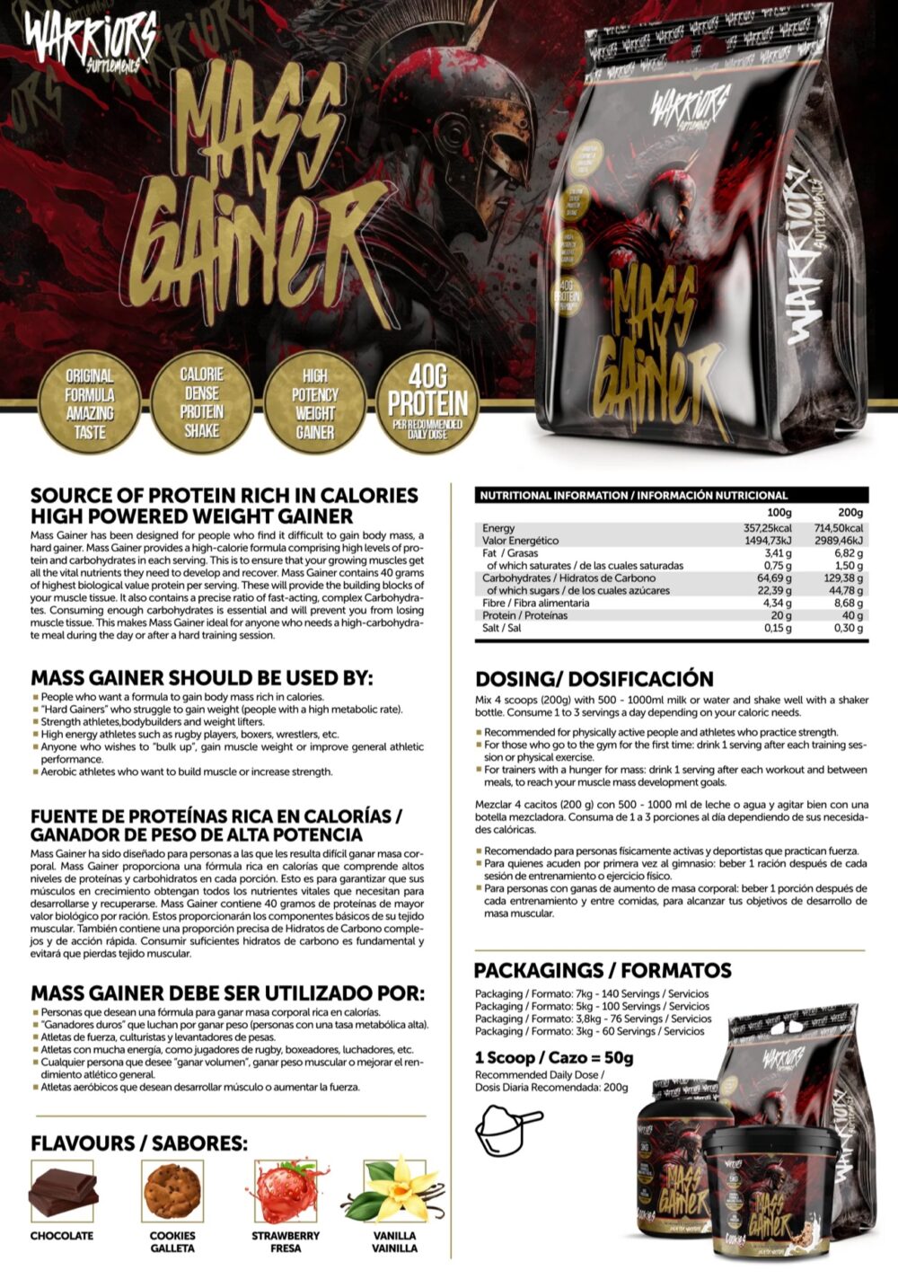 Mass Gainer Warriors 7kg