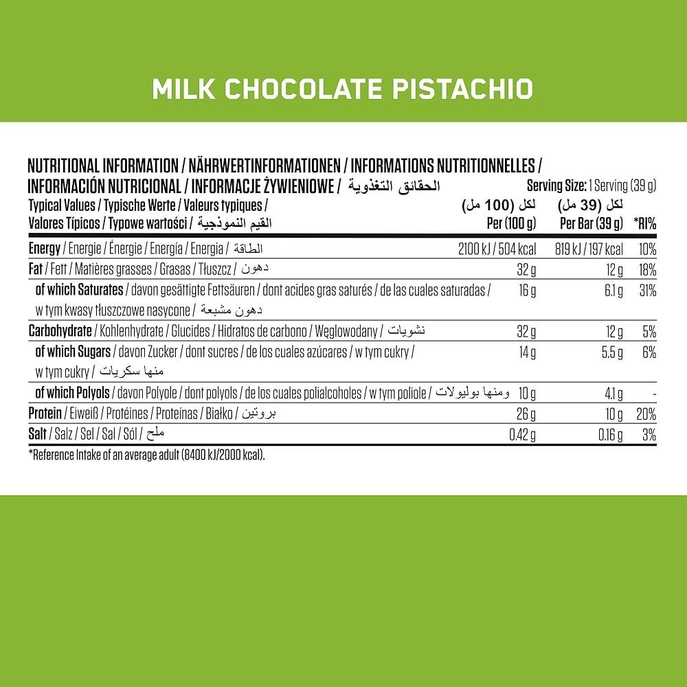 Protein wafer chocolate pistacho