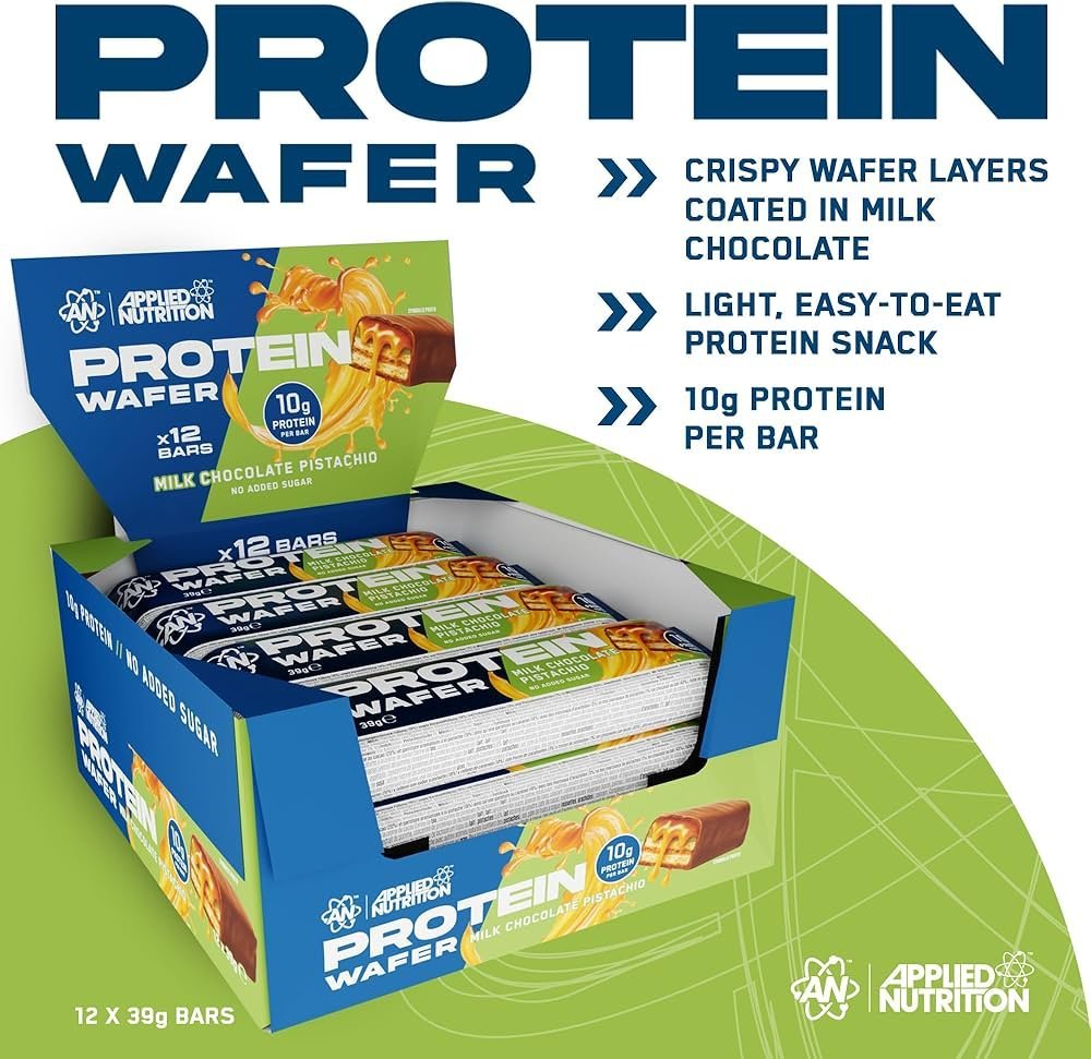 Protein wafer chocolate pistacho