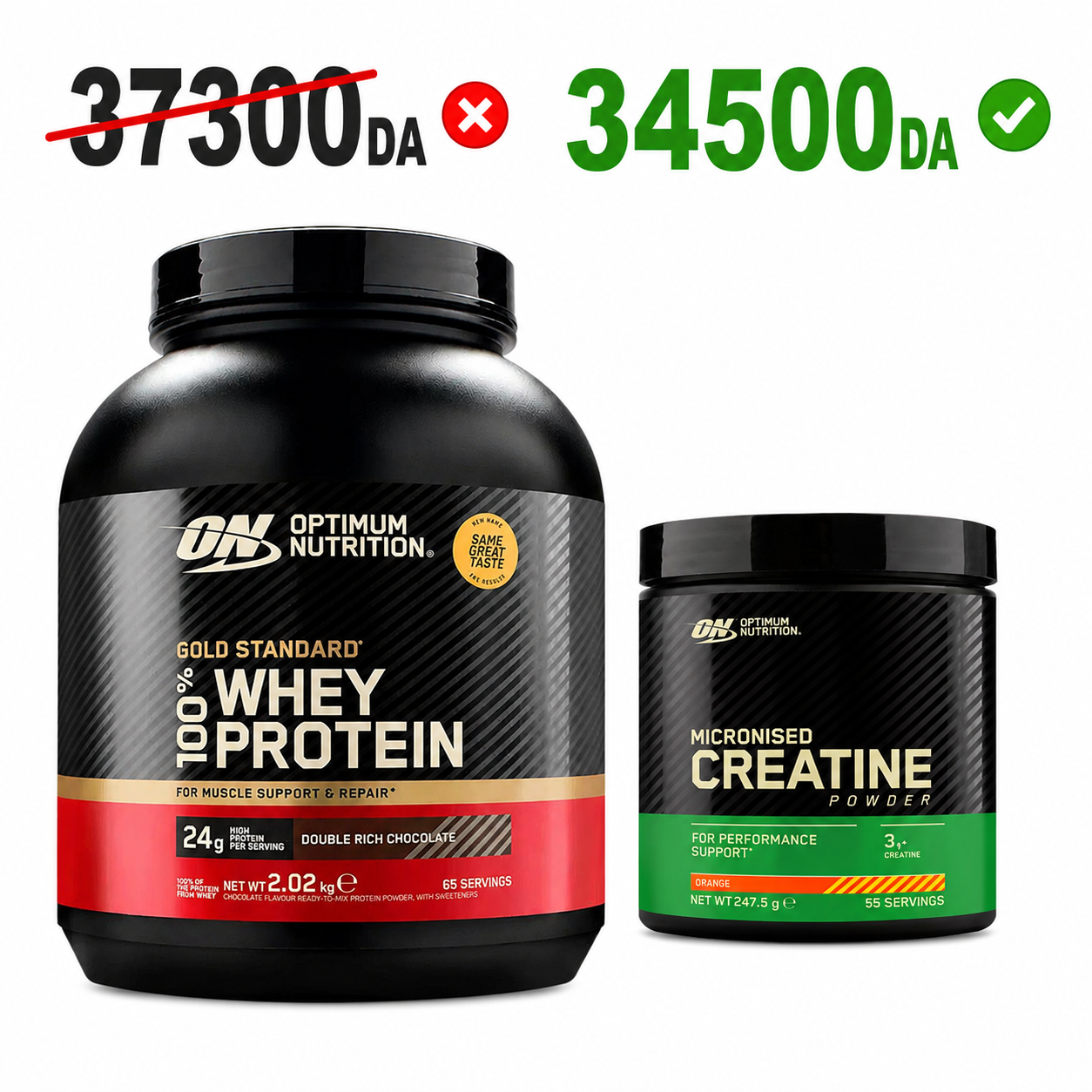 Pack  whey gold Standard + Creatine